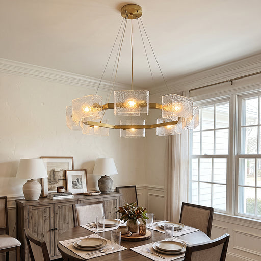 Sutton Polygonal Glass Chandelier – detail 2