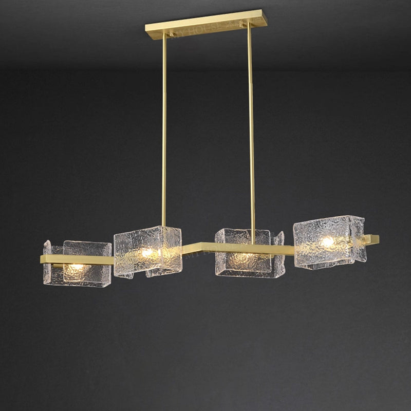 Sutton Polygonal Glass Linear Chandelier