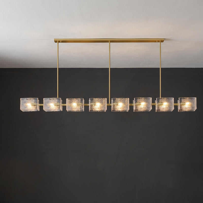 Sutton Polygonal Glass Linear Chandelier