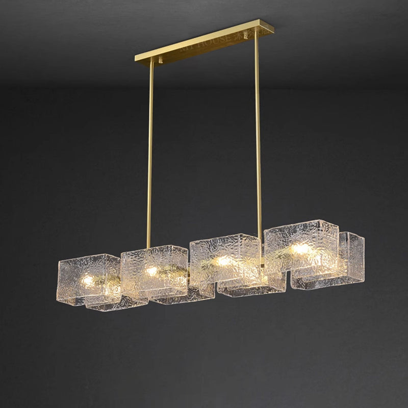 Sutton Polygonal Glass Linear Chandelier