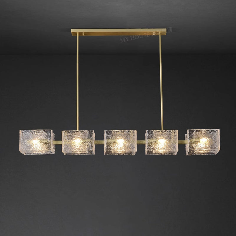Sutton Polygonal Glass Linear Chandelier