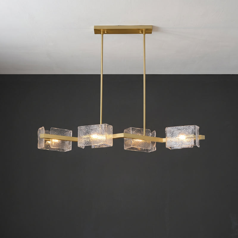 Sutton Polygonal Glass Linear Chandelier