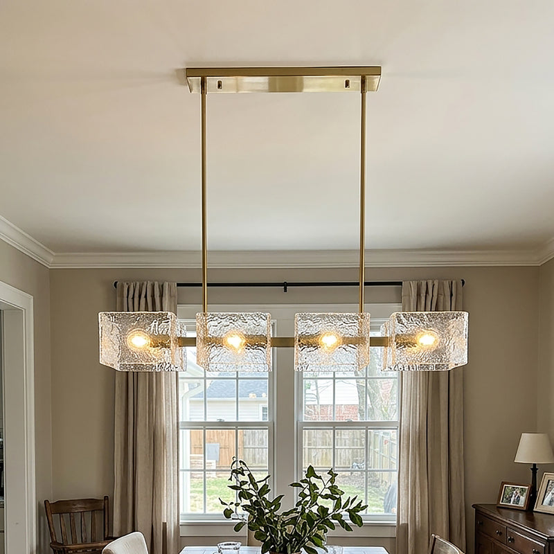 Sutton Polygonal Glass Linear Chandelier