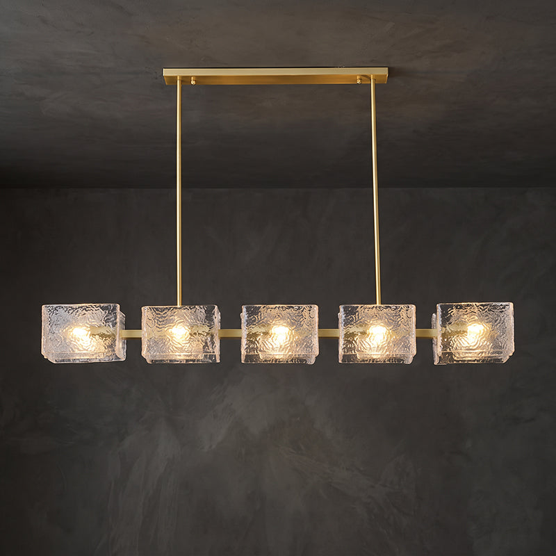 Sutton Polygonal Glass Linear Chandelier