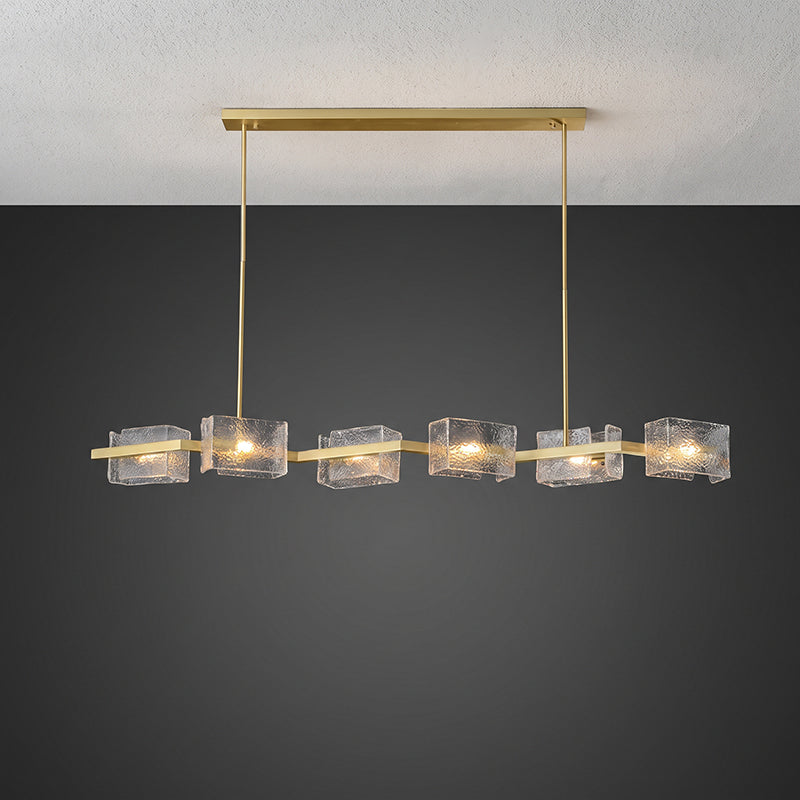 Sutton Polygonal Glass Linear Chandelier
