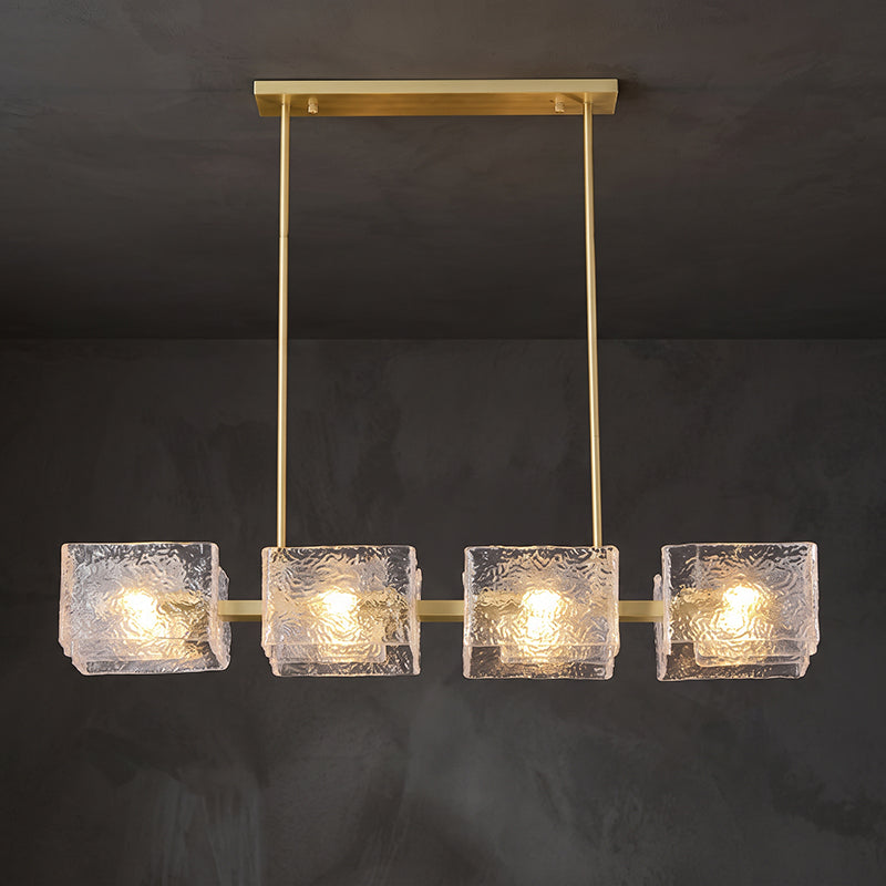 Sutton Polygonal Glass Linear Chandelier