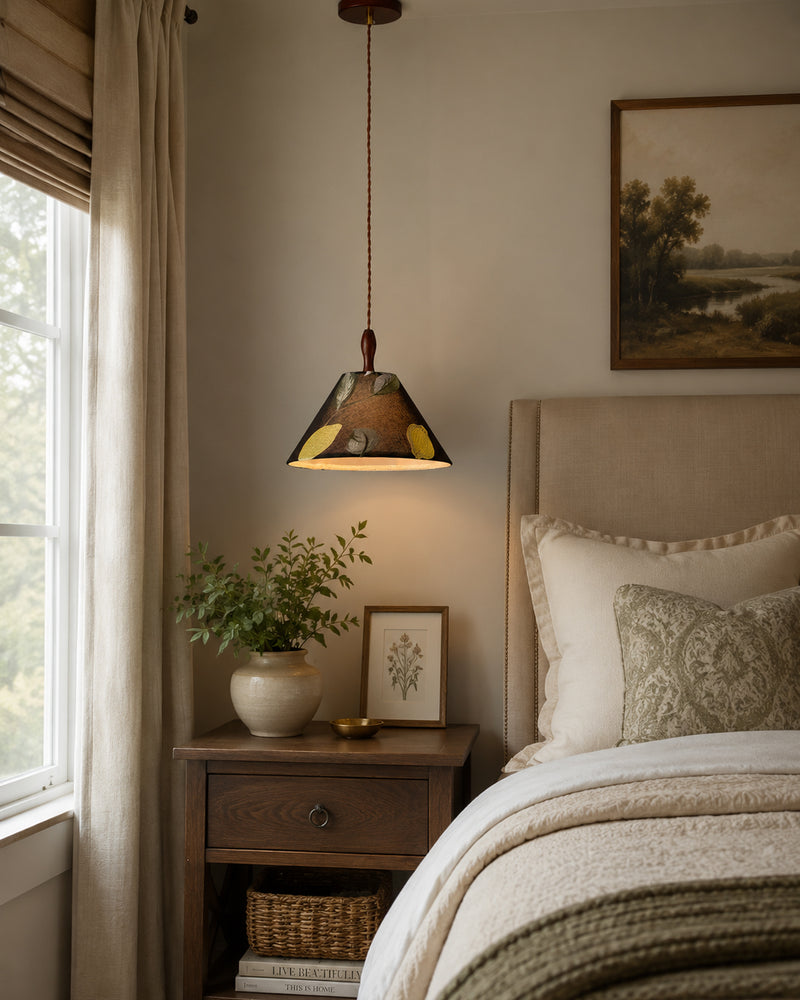 Sylvie Embroidered Botanical Pendant Lamp