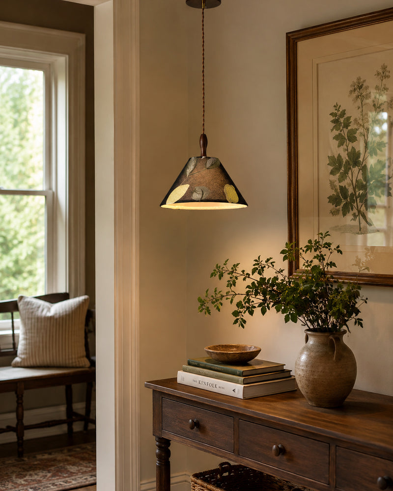 Sylvie Embroidered Botanical Pendant Lamp