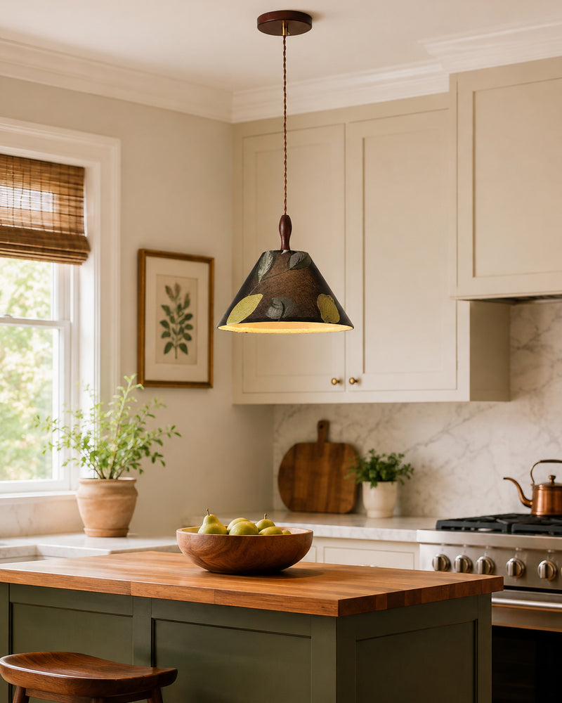 Sylvie Embroidered Botanical Pendant Lamp