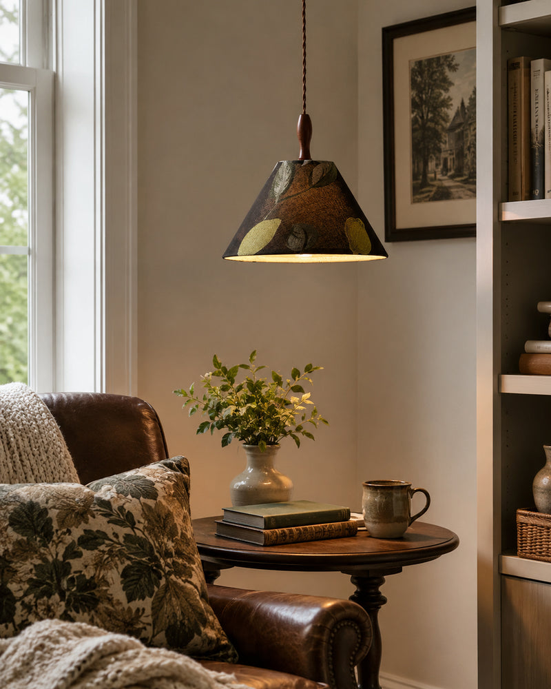 Sylvie Embroidered Botanical Pendant Lamp