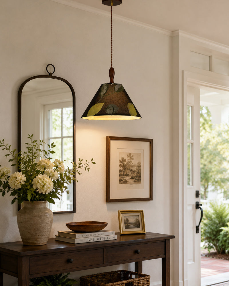 Sylvie Embroidered Botanical Pendant Lamp