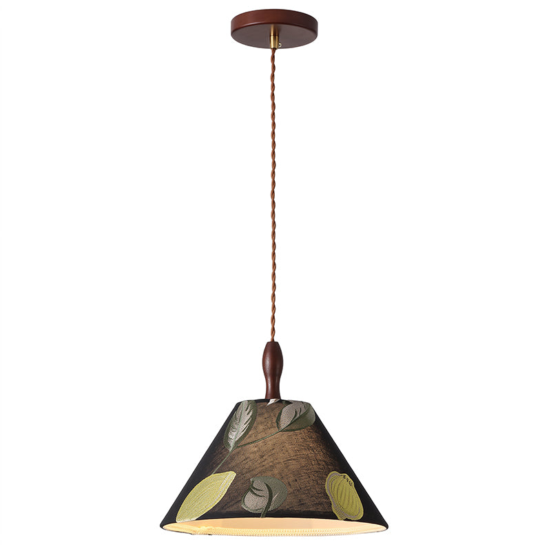 Sylvie Embroidered Botanical Pendant Lamp