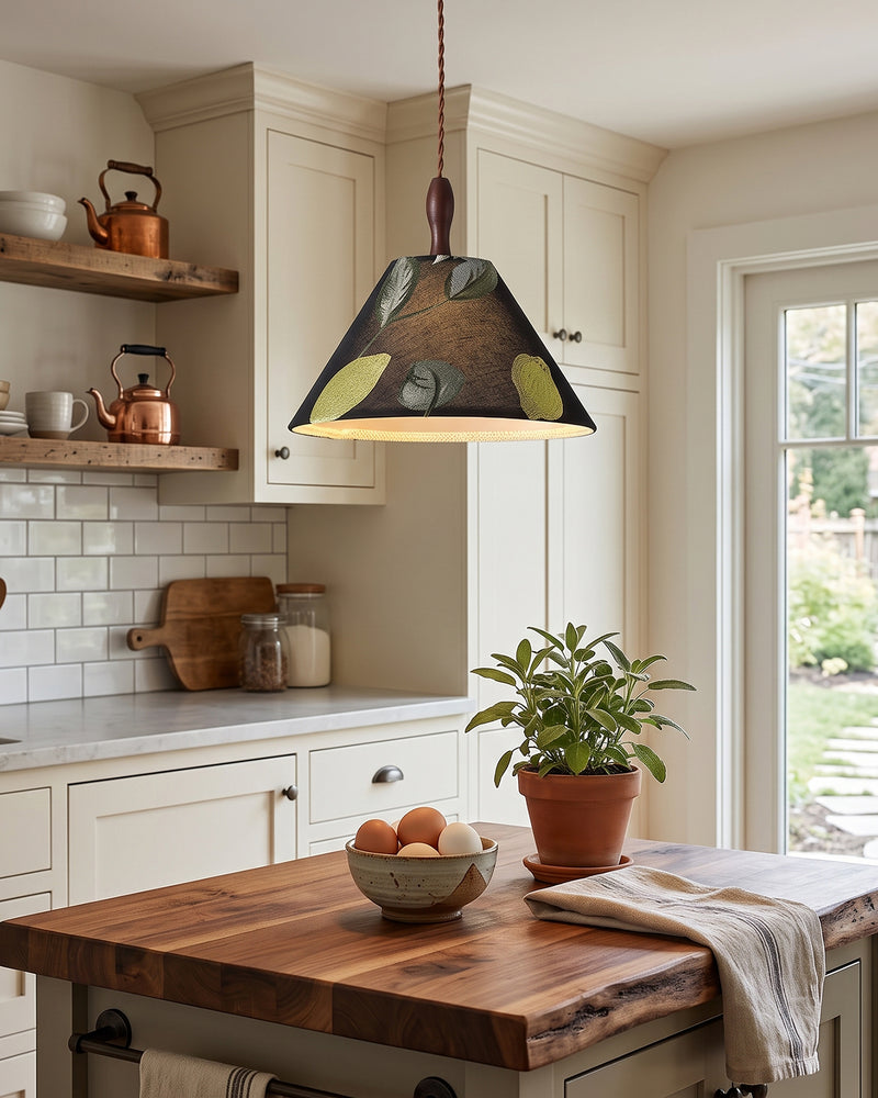 Sylvie Embroidered Botanical Pendant Lamp