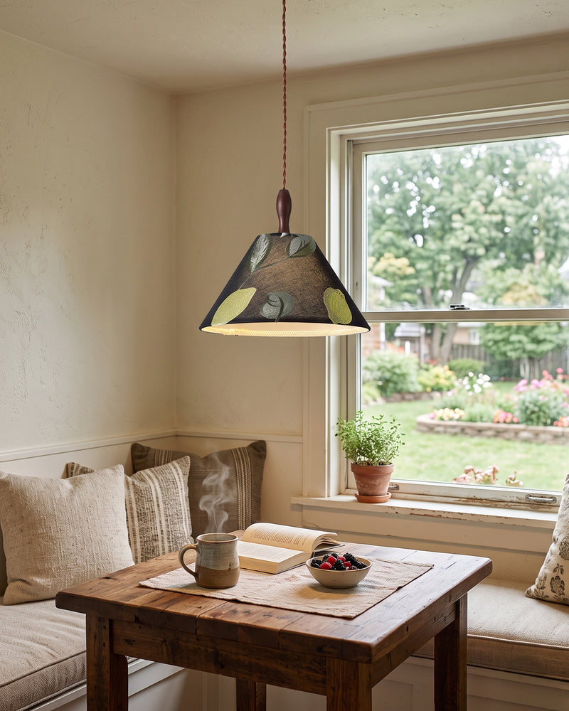 Sylvie Embroidered Botanical Pendant Lamp