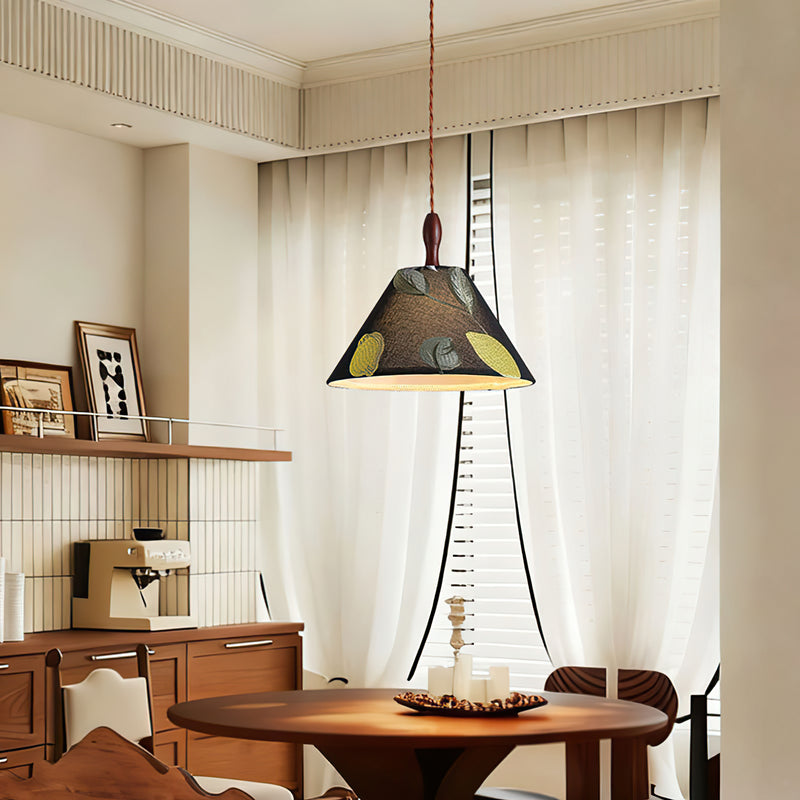 Sylvie Embroidered Botanical Pendant Lamp
