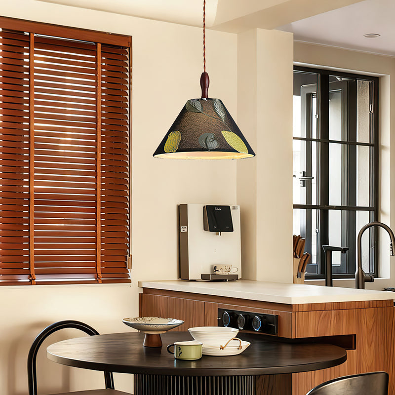 Sylvie Embroidered Botanical Pendant Lamp