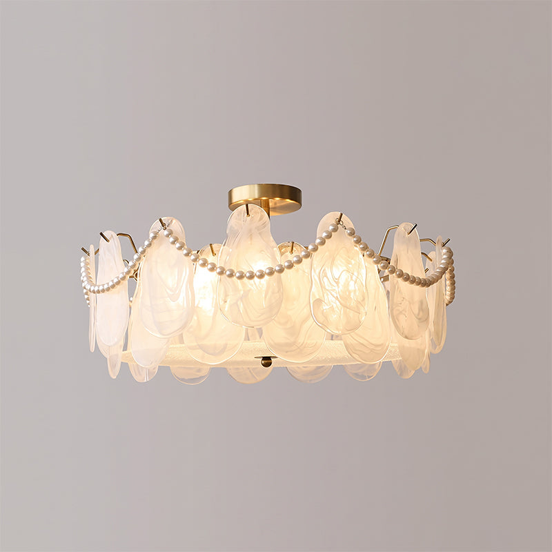 Sylvie Glass Semi-Flush Mount Ceiling Light