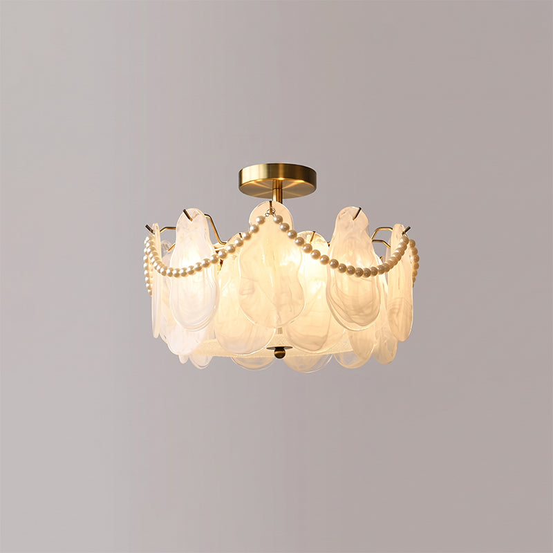 Sylvie Glass Semi-Flush Mount Ceiling Light