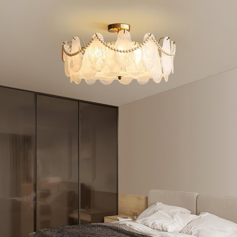 Sylvie Glass Semi-Flush Mount Ceiling Light