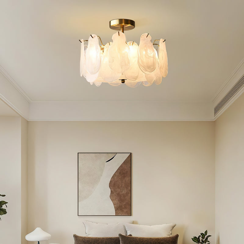 Sylvie Glass Semi-Flush Mount Ceiling Light