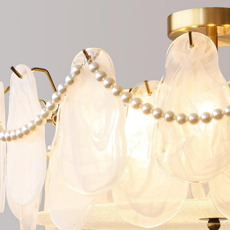 Sylvie Glass Semi-Flush Mount Ceiling Light