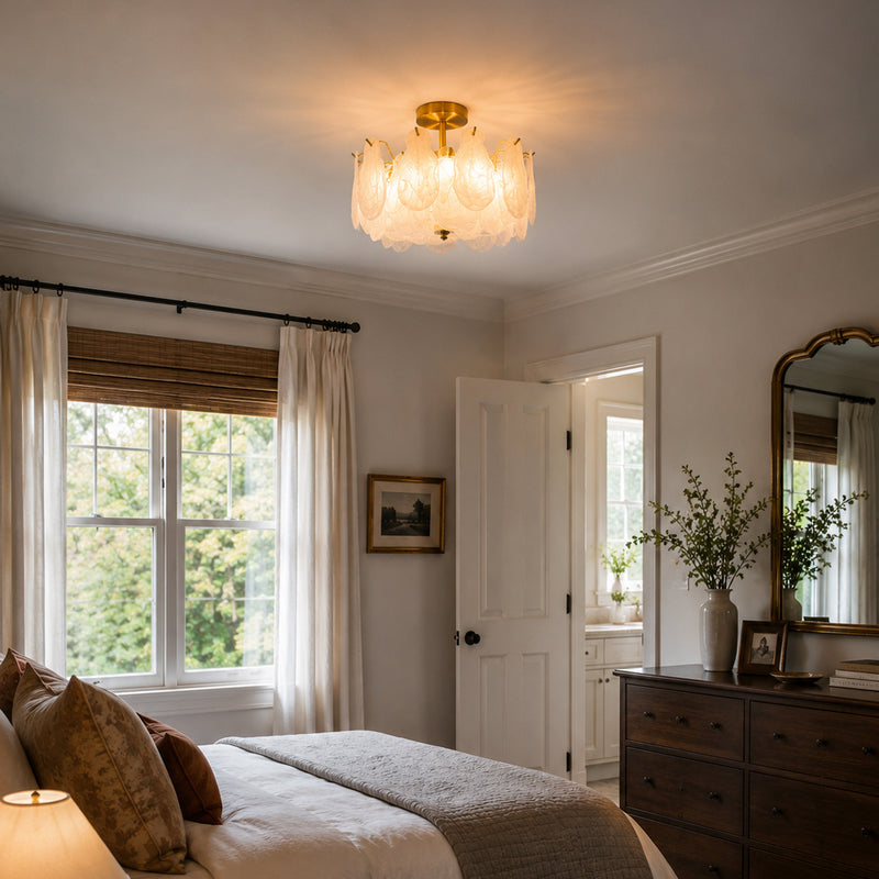 Sylvie Glass Semi-Flush Mount Ceiling Light