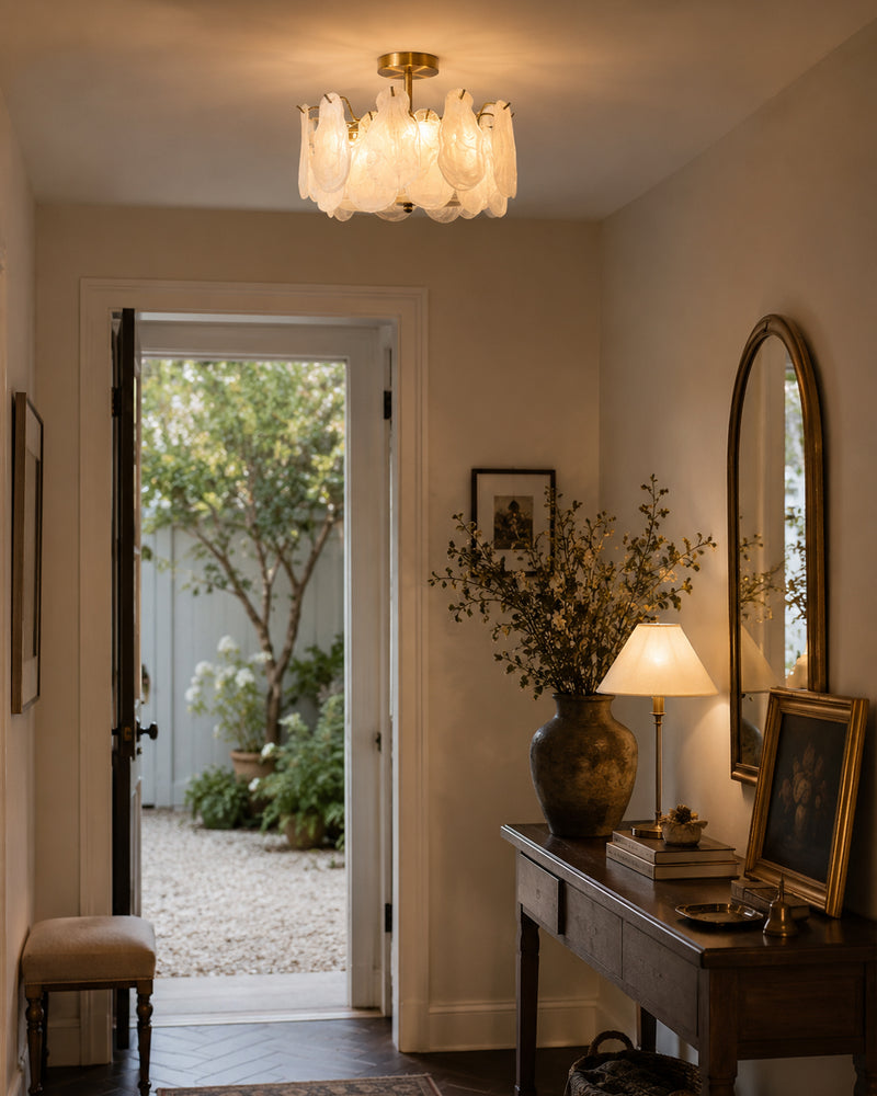 Sylvie Glass Semi-Flush Mount Ceiling Light