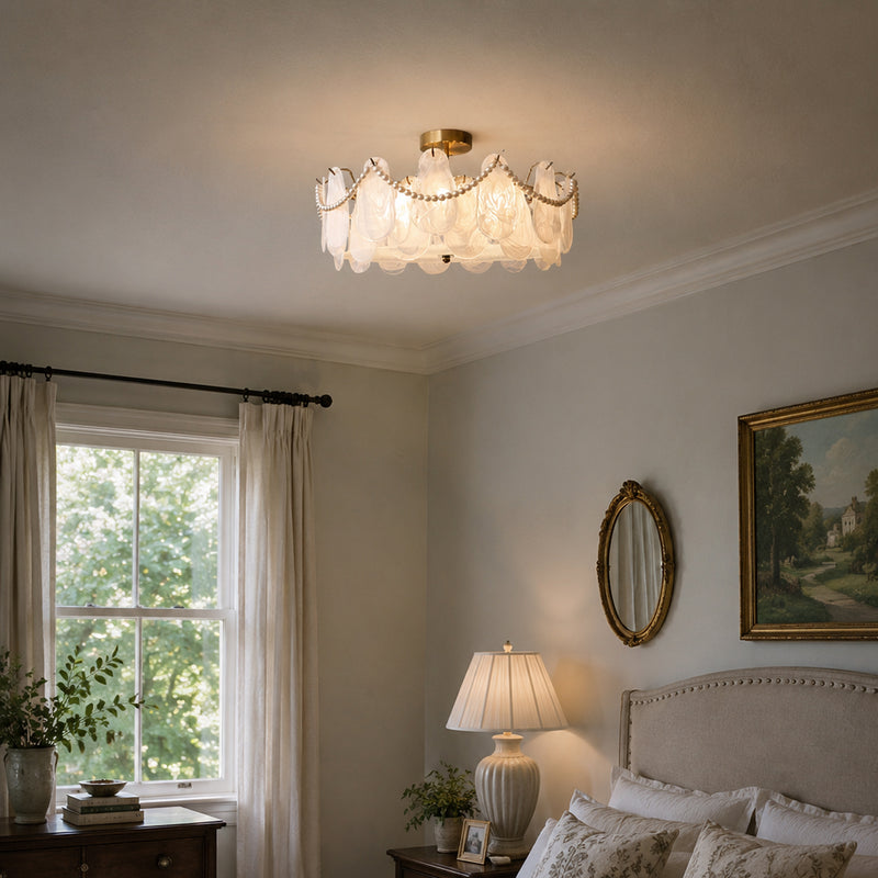 Sylvie Glass Semi-Flush Mount Ceiling Light