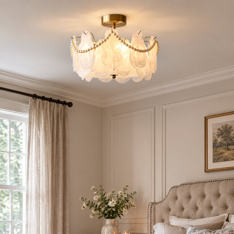Sylvie Glass Semi-Flush Mount Ceiling Light