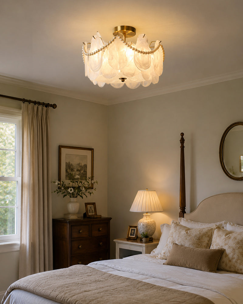 Sylvie Glass Semi-Flush Mount Ceiling Light