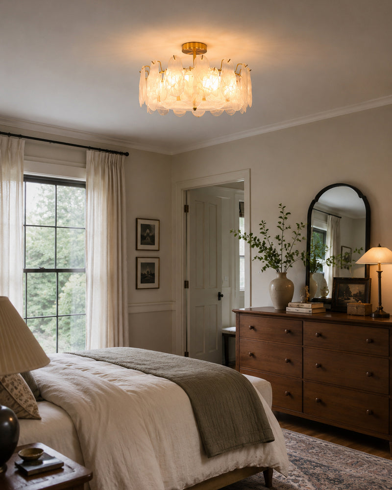 Sylvie Glass Semi-Flush Mount Ceiling Light