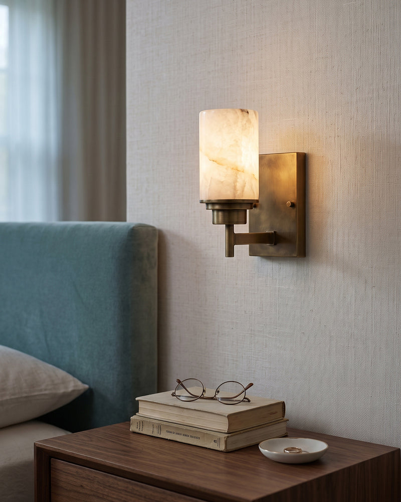 Thaddeus Alabaster Sconce