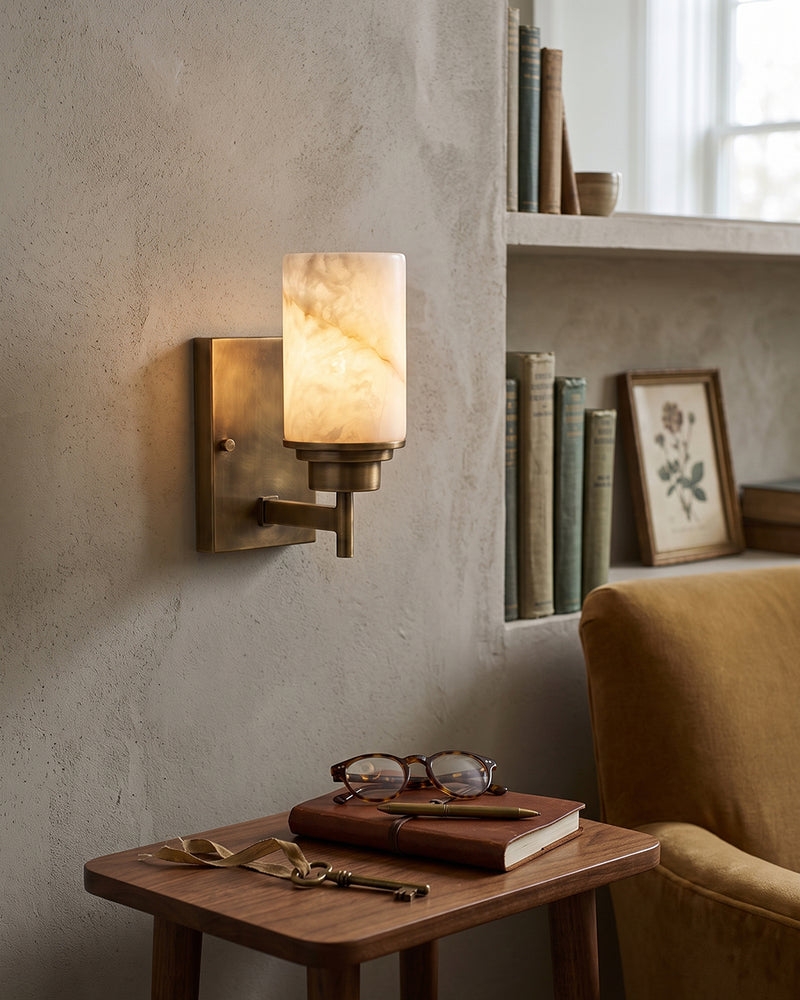 Thaddeus Alabaster Sconce