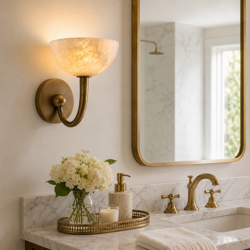 Torrance Alabaster Wall Sconce