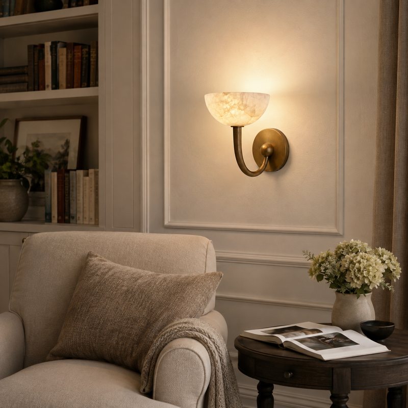 Torrance Alabaster Wall Sconce