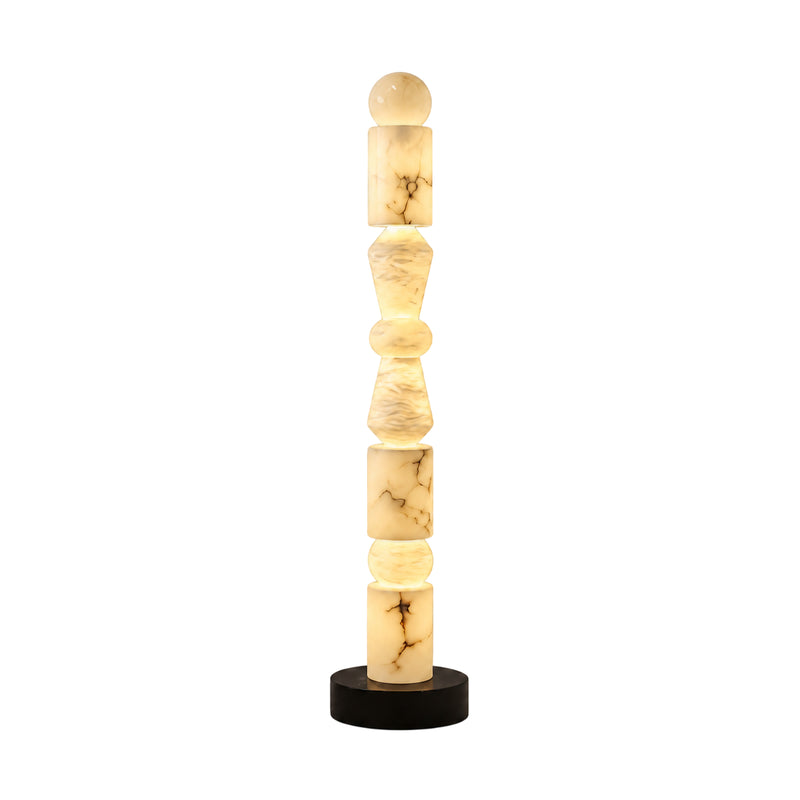 Totema Sculptural Marble Floor Lamp