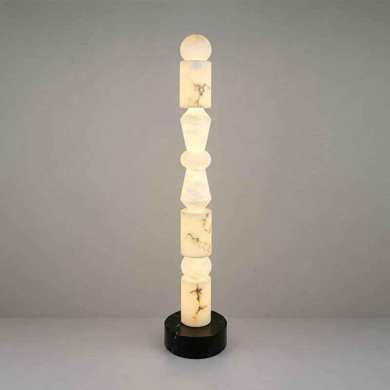 Totema Sculptural Marble Floor Lamp