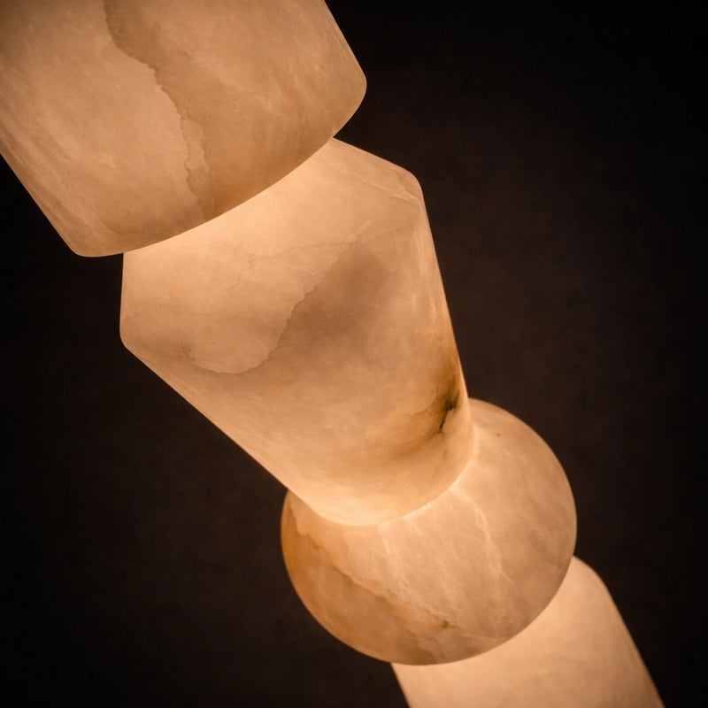 Totema Sculptural Marble Floor Lamp