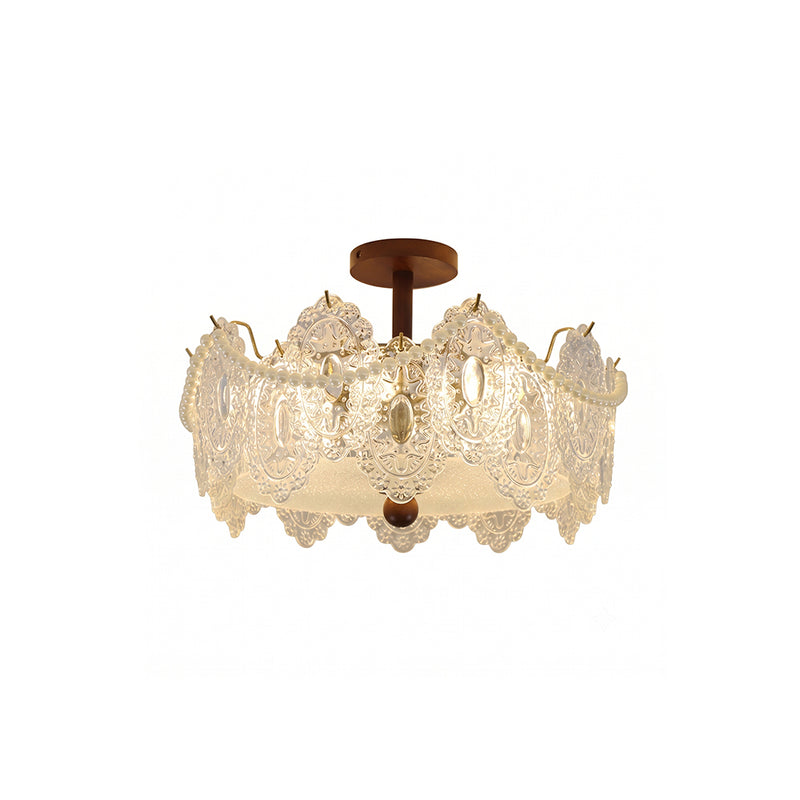Tristan Glass Semi-Flush Mount