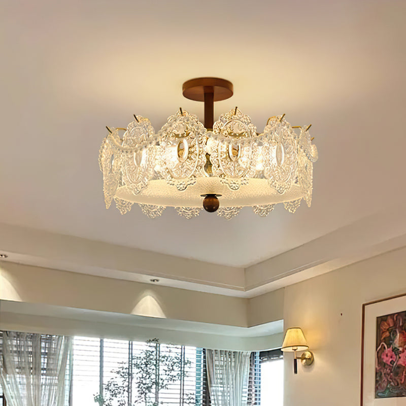 Tristan Glass Semi-Flush Mount