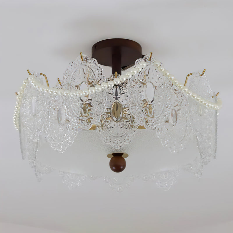 Tristan Glass Semi-Flush Mount
