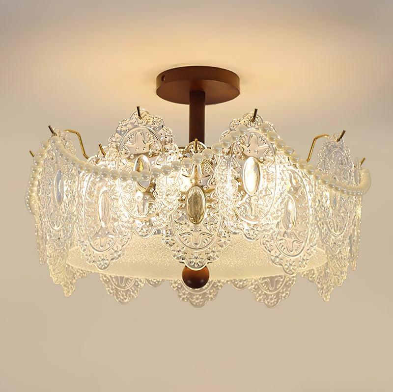 Tristan Glass Semi-Flush Mount