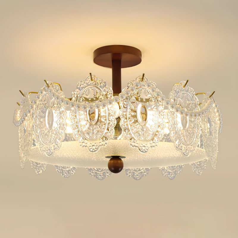 Tristan Glass Semi-Flush Mount