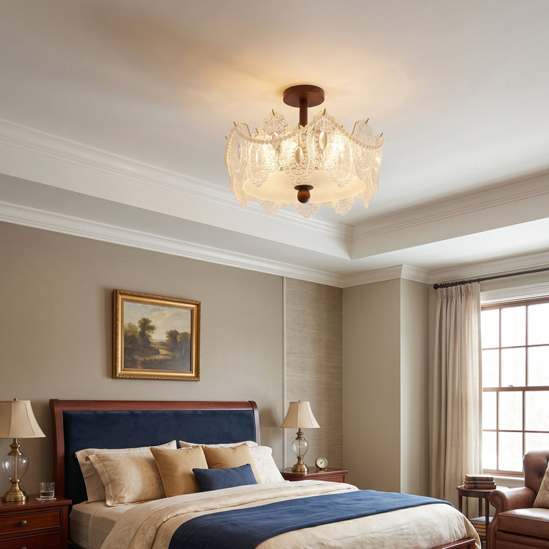 Tristan Glass Semi-Flush Mount