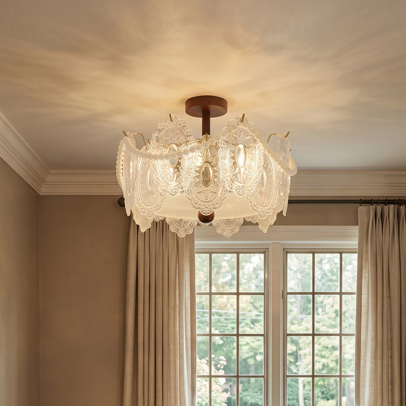 Tristan Glass Semi-Flush Mount