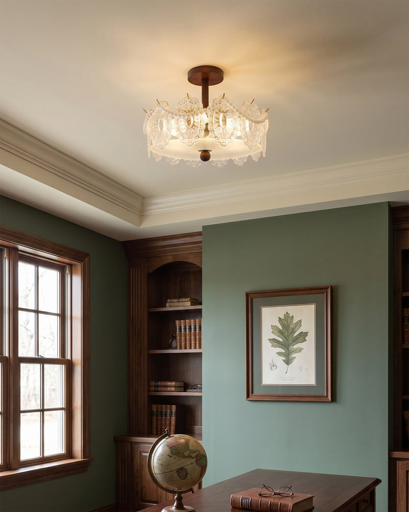 Tristan Glass Semi-Flush Mount