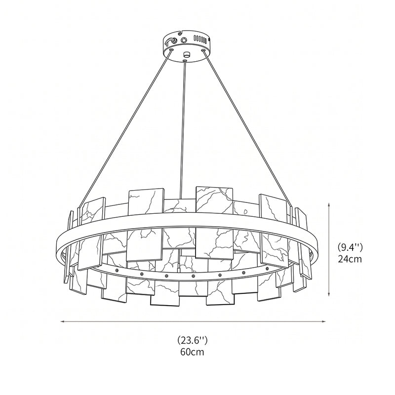 Triva Alabaster Chandelier