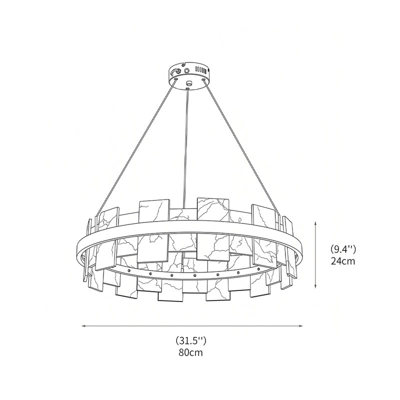 Triva Alabaster Chandelier