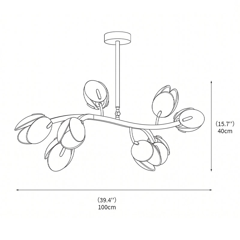 Tulip Vine Branch Chandelier