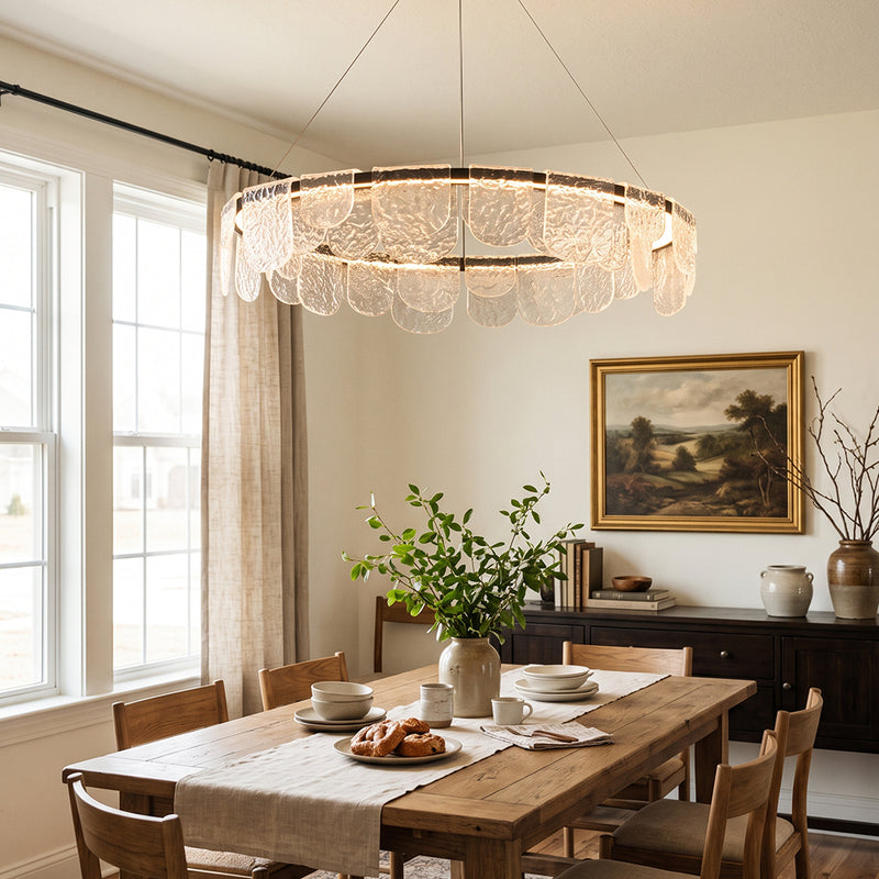 Valerius Scalloped Glass Chandelier – detail 5
